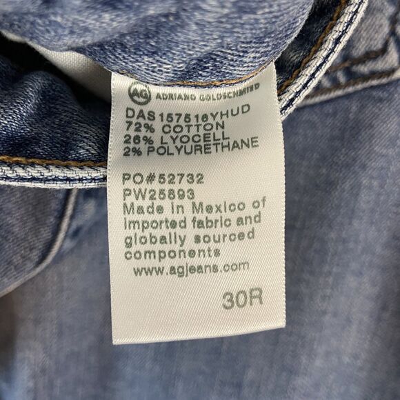 Adriano Goldschmied Ex-Boyfriend Slim Slouchy Jeans Women's Sz 30R Denim Tapered - Picture 7 of 9